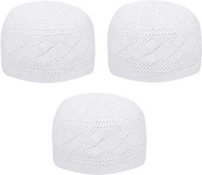 Minar Solid Prayer Cap Cap(Pack of 3)