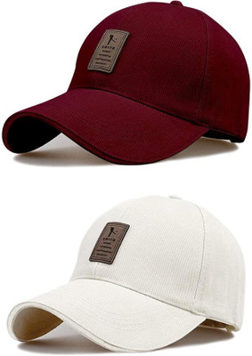 Hench Self Design Sports/Regular Cap Cap(Pack of 2)