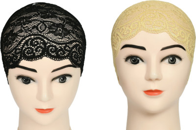 DCENT KRAFT Self Design, Embroidered Skull Cap Cap(Pack of 2)