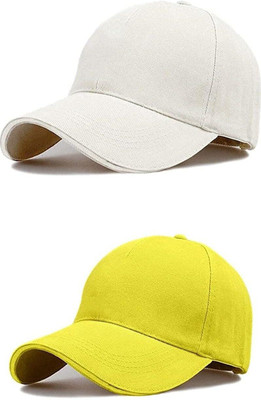 ZSAN Self Design, Solid Sports/Regular Cap Cap(Pack of 2)