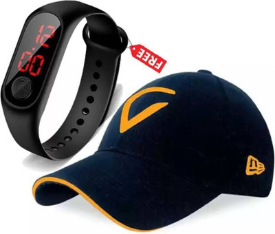 Nk tip top Solid, Self Design, Embroidered Sports/Regular Cap Cap(Pack of 2)