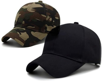 blutech Self Design Sports/Regular Cap Cap(Pack of 2)