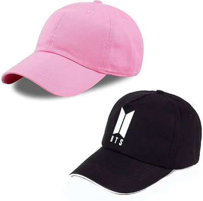 CLASSYMESSI Solid, Self Design, Embroidered Sports/Regular Cap Cap(Pack of 2)