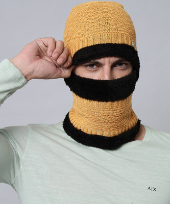 QUIN FLETCHER Mens Solid Beanie Cap combo (Cap + Muffler ) Solid Beanie Cap(Pack of 2)