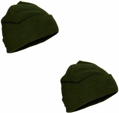 ALKAAPPAREL Solid Beanie Cap(Pack of 2)