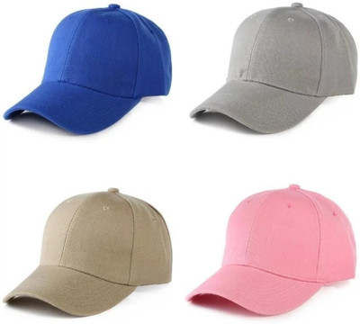 FQZILON Solid Sports/Regular Cap Cap(Pack of 4)