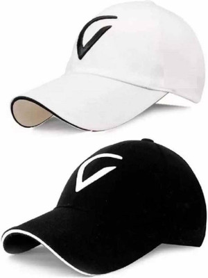 Nk tip top Self Design, Solid, Embroidered Sports/Regular Cap Cap(Pack of 2)