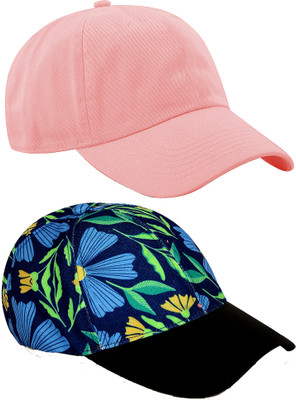 Knotyy Printed, Self Design, Solid Sports/Regular Cap Cap(Pack of 2)