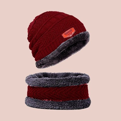 INFISPACE Solid Beanie Cap(Pack of 2)