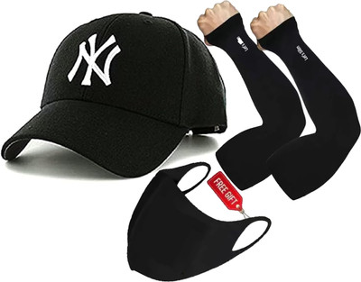 CLASSYMESSI Solid, Self Design, Embroidered Sports/Regular Cap Cap(Pack of 3)