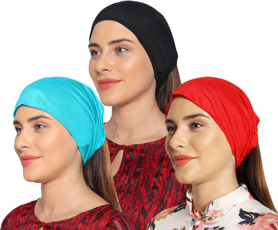 MONATI Solid Skull Cap Cap(Pack of 3)