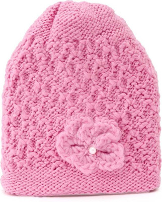 TRUE INDIAN Self Design, Solid, Woven Beanie Cap