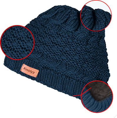 Knotyy Solid Beanie Cap