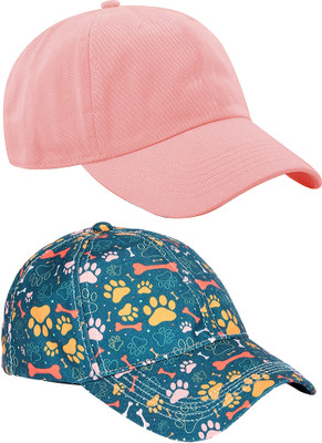 Knotyy Printed, Self Design, Solid Sports/Regular Cap Cap(Pack of 2)