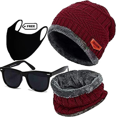 CLASSYMESSI Beanie Cap(Pack of 3)