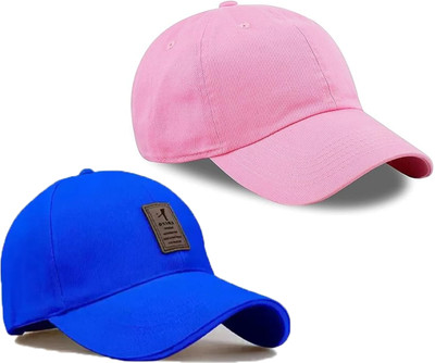 CLASSYMESSI Solid, Self Design, Embroidered Sports/Regular Cap Cap(Pack of 2)