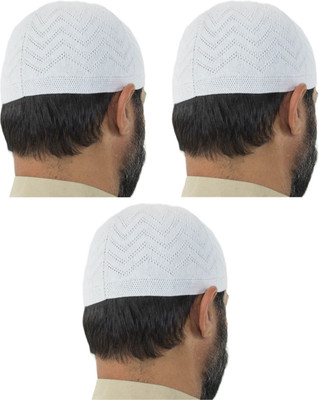FQZILON Embellished Prayer Cap Cap(Pack of 3)
