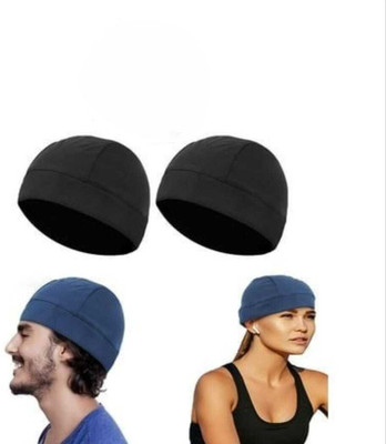 Maa Hosiery Solid Skull Cap Cap(Pack of 2)