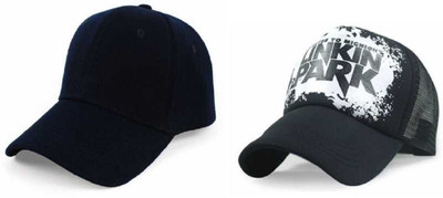 EDENSCOPE Solid, Printed Sports/Regular Cap Cap(Pack of 2)