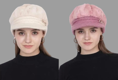 GLAMHOOD Solid Visor Cap Cap(Pack of 2)