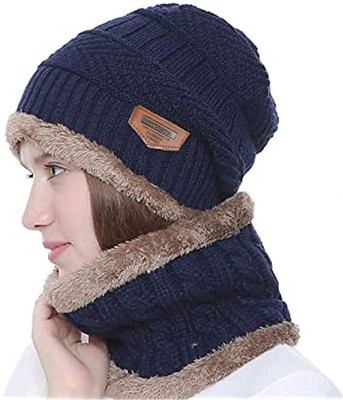 Mom Enterprises Woven Beanie Cap(Pack of 2)