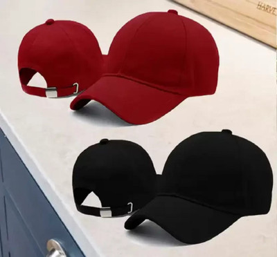 M John's Solid, Self Design Sports/Regular Cap Cap(Pack of 2)