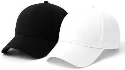 CLASSYMESSI Embroidered, Self Design, Solid Sports/Regular Cap Cap(Pack of 2)