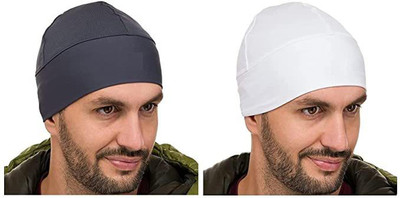 plutoprom Solid Skull Cap Cap(Pack of 2)