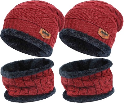 Coser Solid Beanie Cap(Pack of 2)