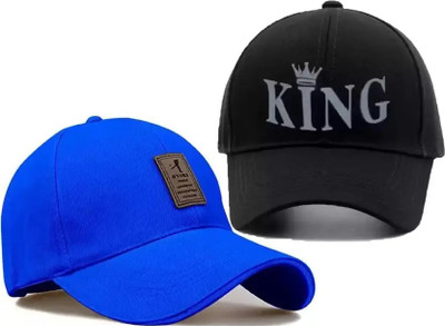 cap world Embroidered, Self Design, Solid, Striped Sports/Regular Cap Cap(Pack of 2)