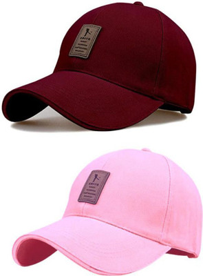 CLASSYMAESSI Self Design Sports/Regular Cap Cap(Pack of 2)
