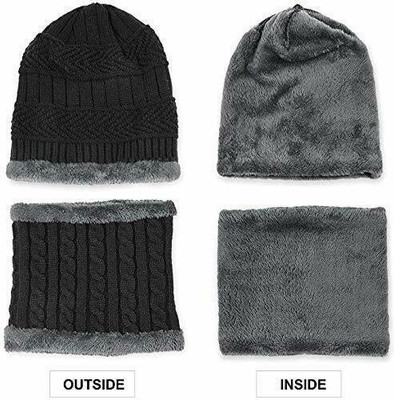 frokht Solid, Woven Beanie Cap