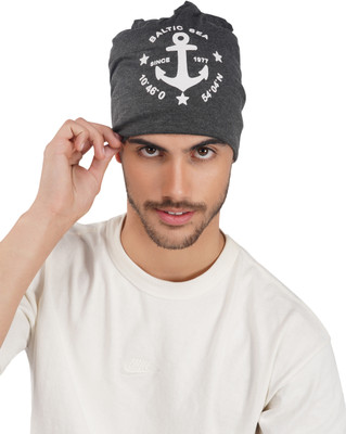 iSweven Printed, Self Design, Solid Skull Cap Cap