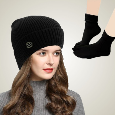 COOL INDIANS Self Design, Solid, Woven Skull Cap Cap