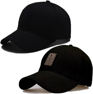 Rozti Embroidered, Self Design, Solid Sports/Regular Cap Cap(Pack of 2)