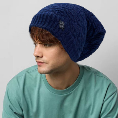 TRUE INDIAN Solid, Self Design Beanie Cap