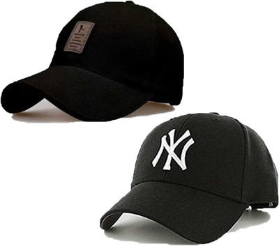 selloria Solid, Self Design, Embroidered Sports/Regular Cap Cap(Pack of 2)
