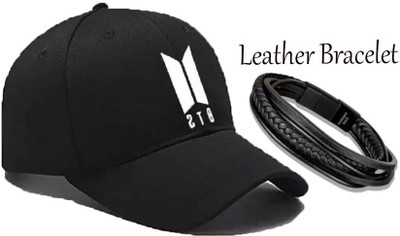 CLASSYMESSI Solid, Self Design, Embroidered Sports/Regular Cap Cap(Pack of 2)