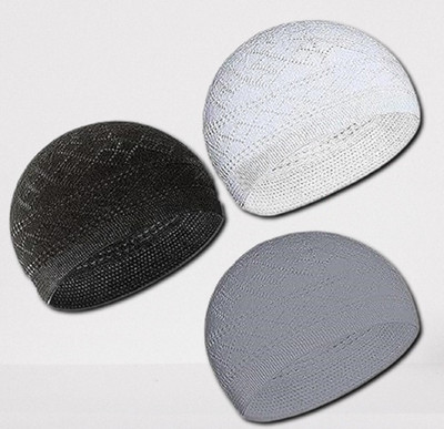 MUSMIR Solid Prayer Cap Cap(Pack of 3)