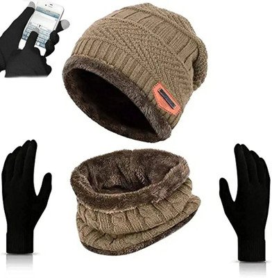 poshing Solid Beanie Cap(Pack of 4)