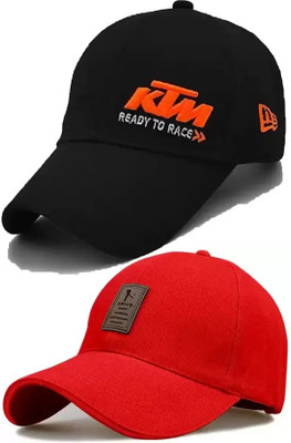 cap world Embroidered, Self Design, Solid Sports/Regular Cap Cap(Pack of 2)