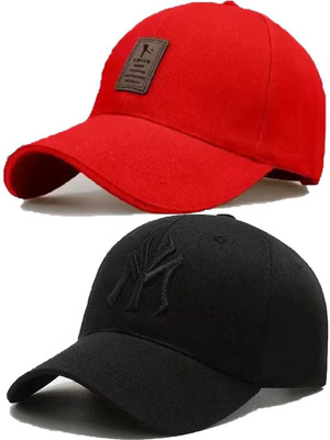 CLASSYMESSI Self Design, Embroidered, Solid, Printed Sports/Regular Cap Cap(Pack of 2)