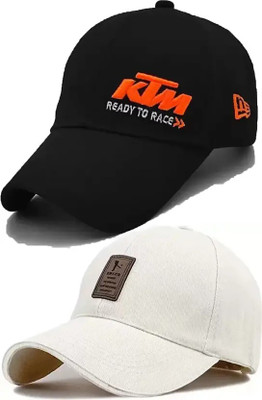 cap world Embroidered, Self Design, Solid Sports/Regular Cap Cap(Pack of 2)