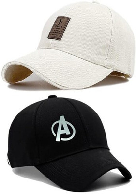 CLASSYMESSI Solid, Self Design Sports/Regular Cap Cap(Pack of 2)