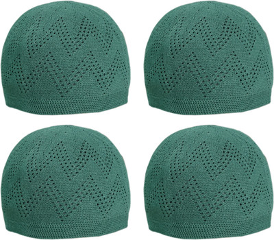 Shaarish Self Design Prayer Cap Cap(Pack of 4)