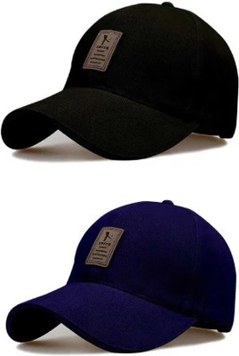 cap world Striped, Self Design, Solid Sports/Regular Cap Cap(Pack of 2)