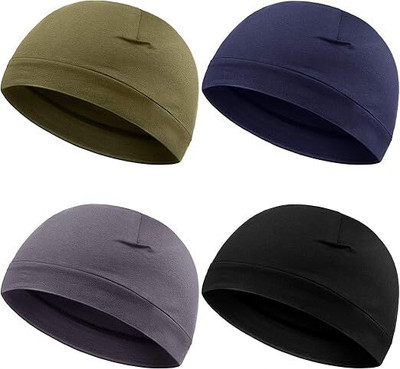 Aryan Hosiery Solid Skull Cap Cap(Pack of 4)