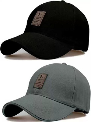Zadinga Embroidered, Solid Sports/Regular Cap Cap(Pack of 2)