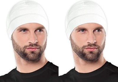 Alipzone Solid Skull Cap Cap(Pack of 2)