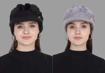 GLAMHOOD Solid Visor Cap Cap(Pack of 2)